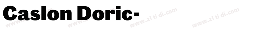 Caslon Doric字体转换